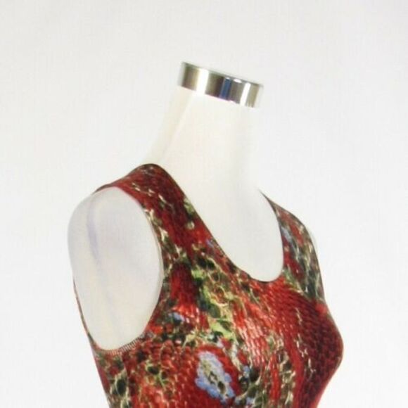 Red and black snake silk MAGASCHONI vest sweater M - Picture 4 of 8